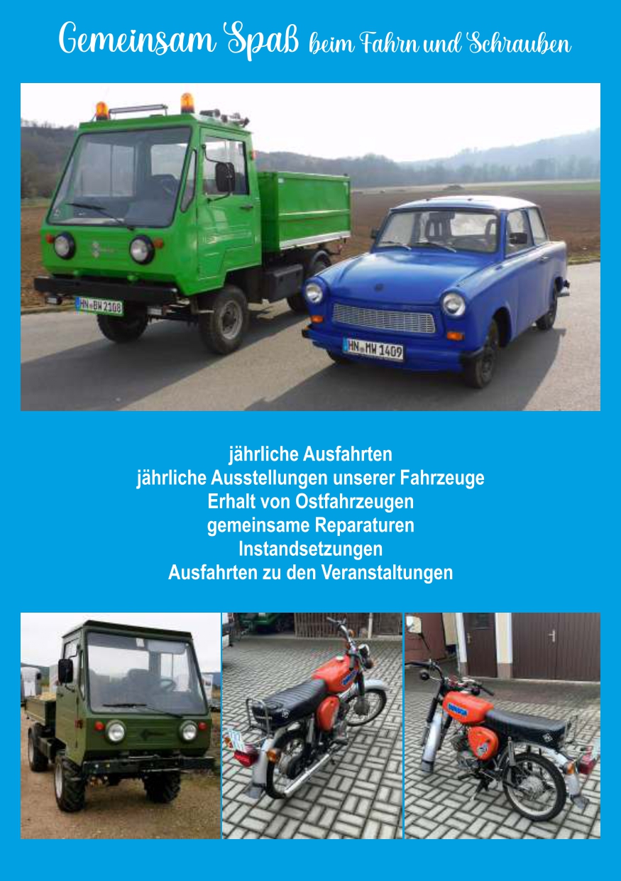 Flyer 2 - Ostmobilfreunde Neudenau e.V. Logo und Kontakt